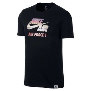 NIKE HEAVYWEIGHT AF1 CHROME MEN'S Size Large Black T-SHIRT 847593 010 NWT